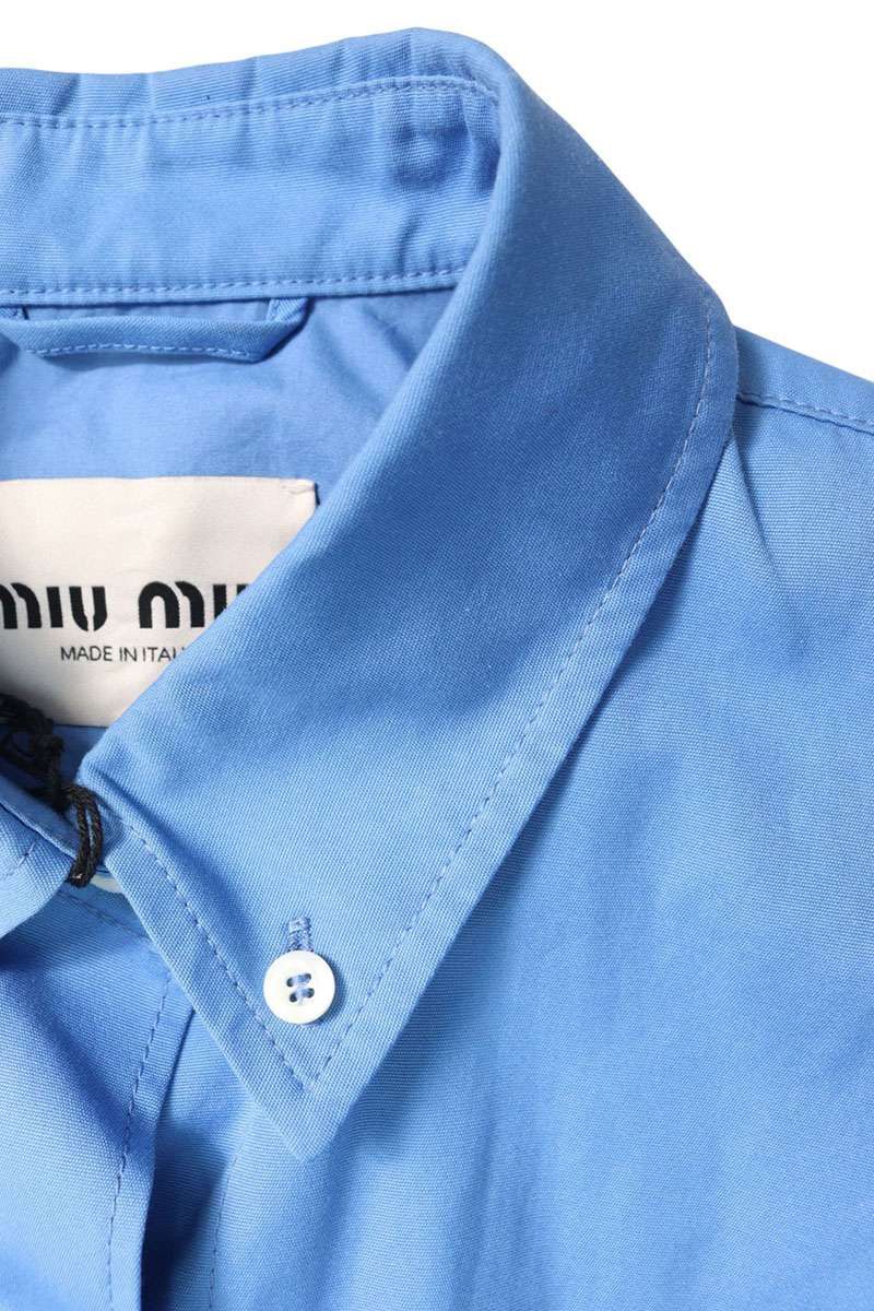 Miu Miu Logo Embroidery Poplin Jacket 36 — view 3