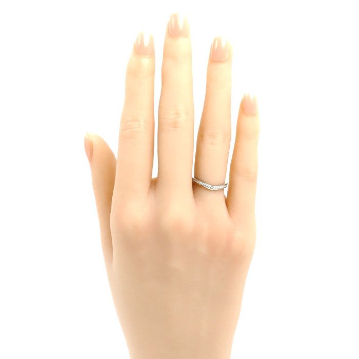 Cartier Platinum Ballerina Curve Ring Diamond — view 7