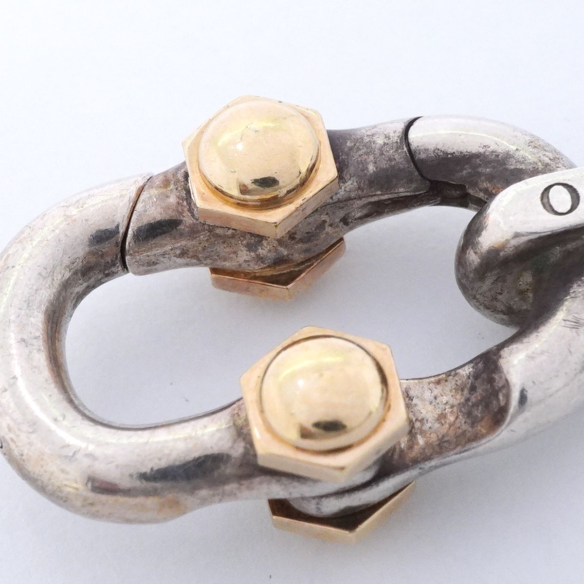 Tiffany & Co Bracelet Makers Wide 18K Yellow Gold 925 Sterling Silver — view 8