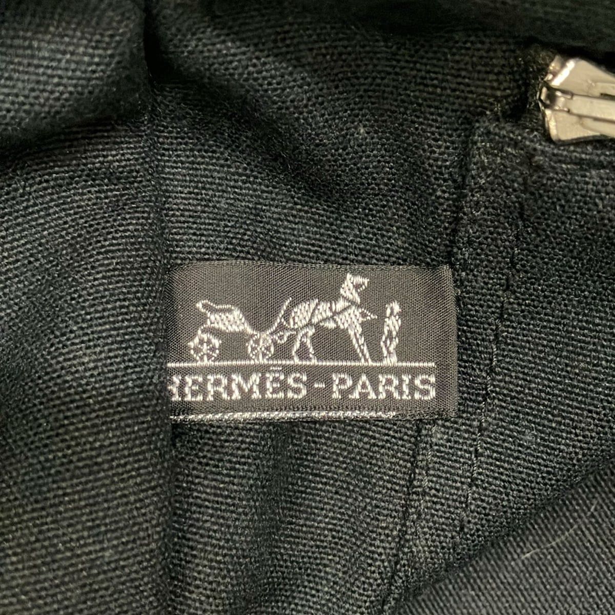 Hermes Tote Bag Fourre Tout MM Black Dark Gray Silver — view 8