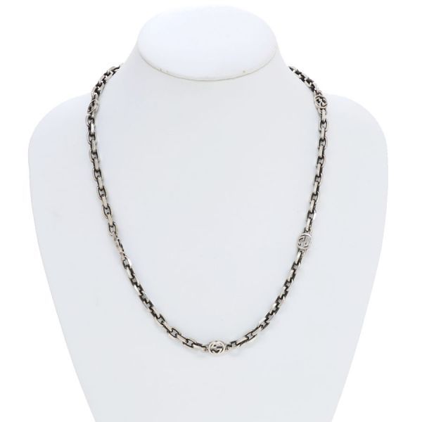 Gucci Interlocking Necklace Silver — view 7