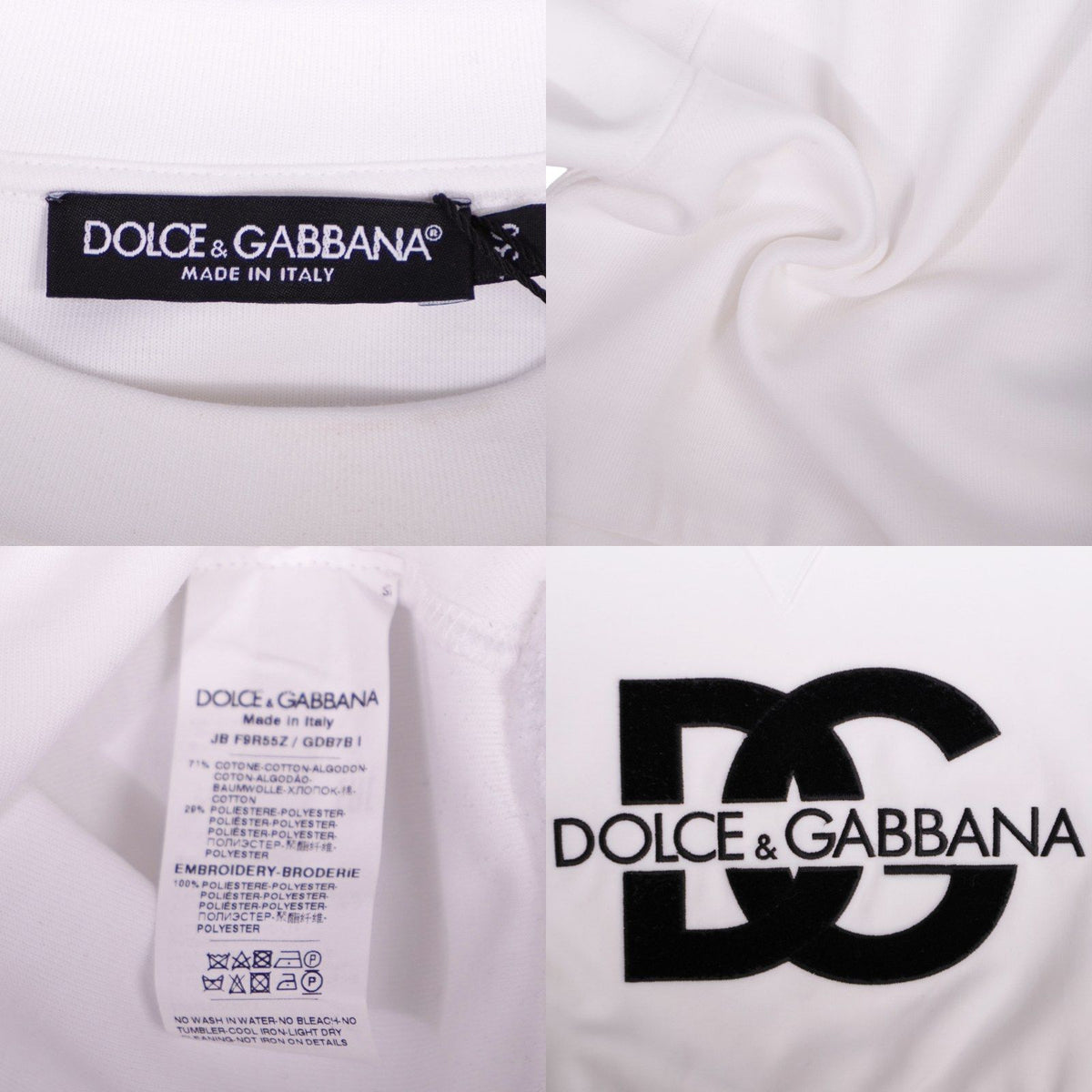 Dolce & Gabbana Sweatshirt Long Sleeve DG Logo Top Cotton White 36 — view 7