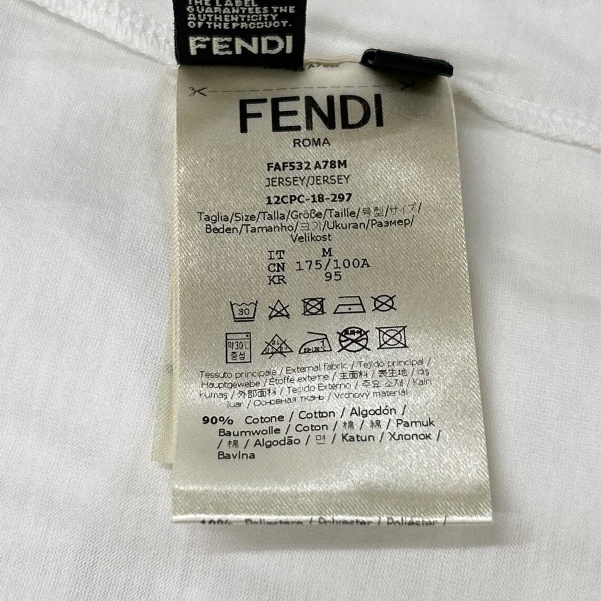 Fendi White FF Logo Short Sleeve Top — view 5