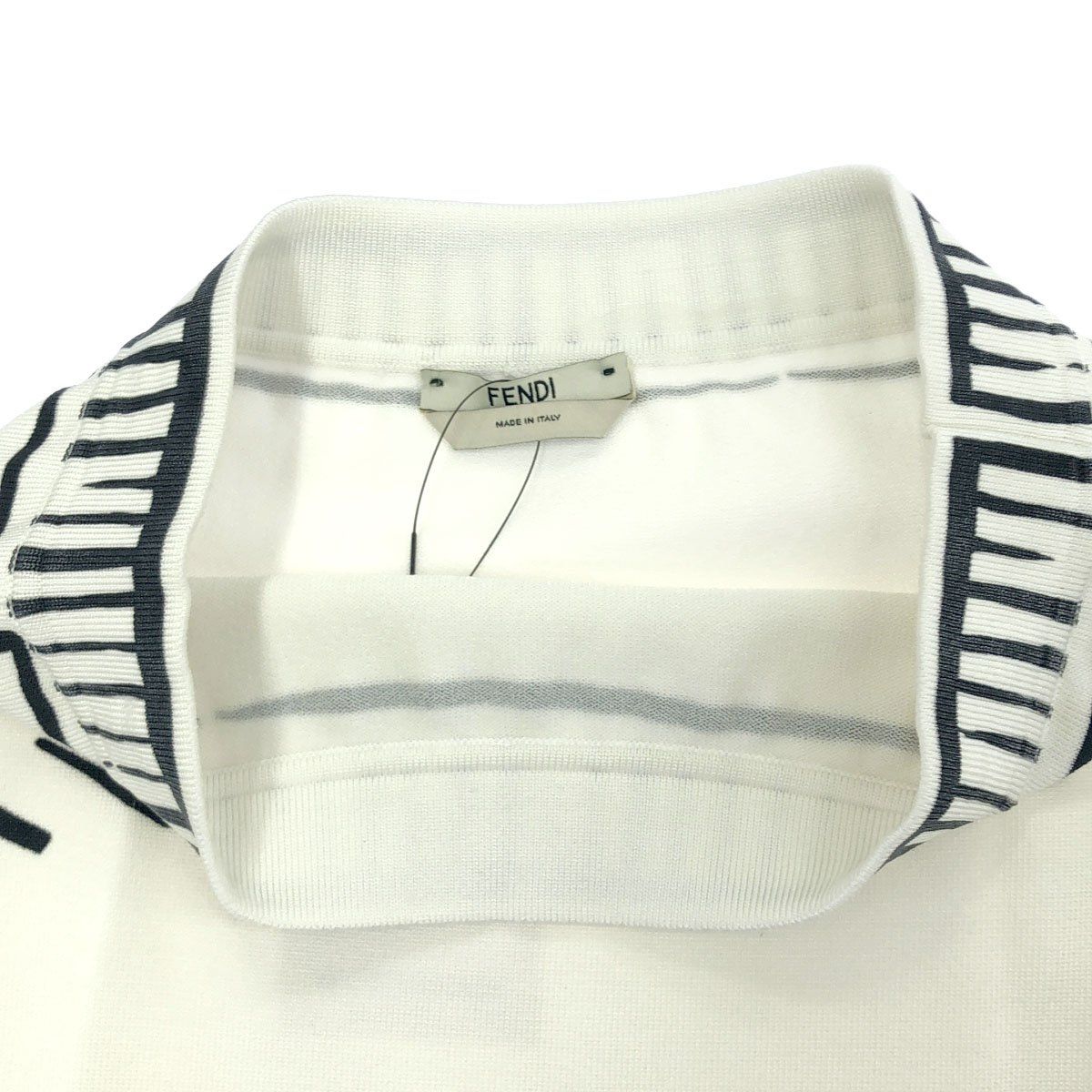 Fendi Joshua Vides Trompe L'oeil Print Rayon Skirt White 40 — view 4