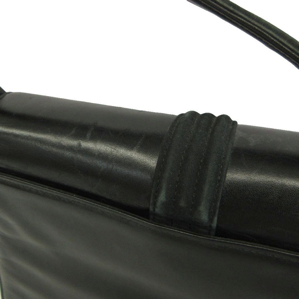 Versace Gianni Vintage Square Mini Handbag Leather Suede Ribbon Logo Black — view 8