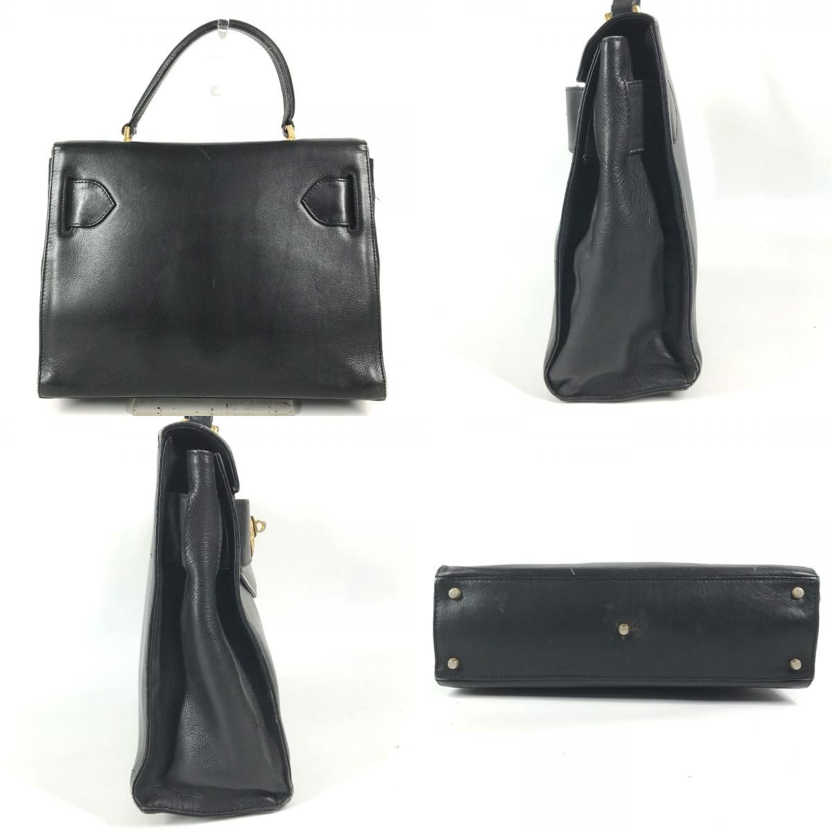 Versace Handbag Logo Medusa Vintage Leather Black — view 8