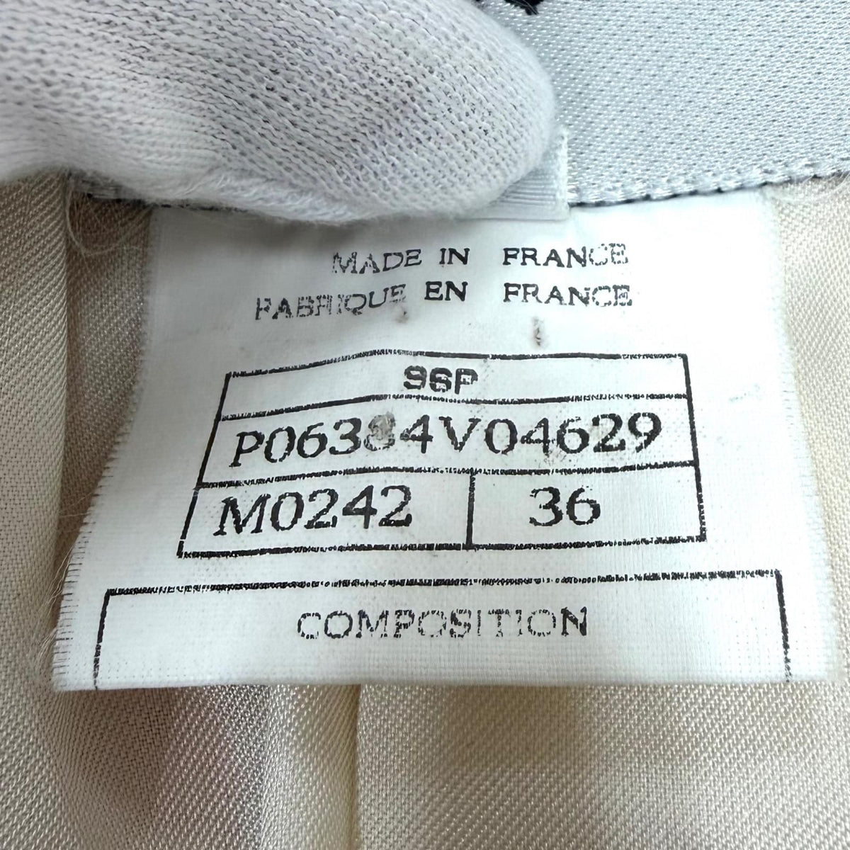 Chanel Vintage 96P Lining Silk 100% Coco Buttons Mixed Tweed Jacket Multi FR 36 — view 8