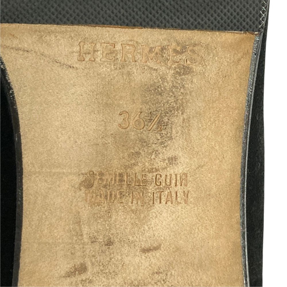 Hermes Glenan Suede Loafers Black Spring Summer Fall Winter — view 8