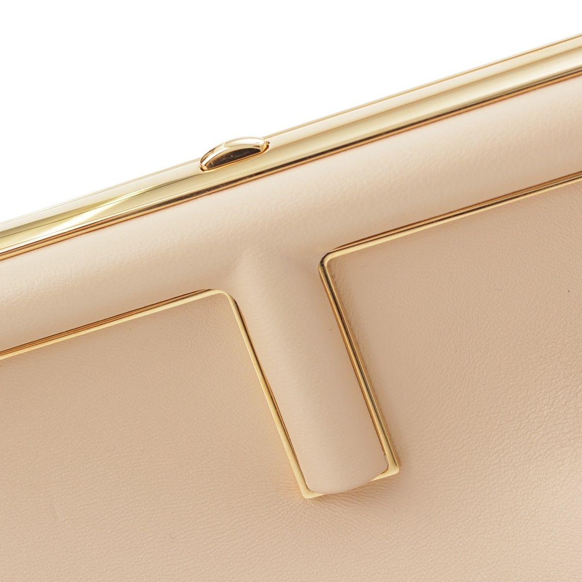 Fendi First Small Leather 2-Way Clutch Shoulder Bag Beige — view 8
