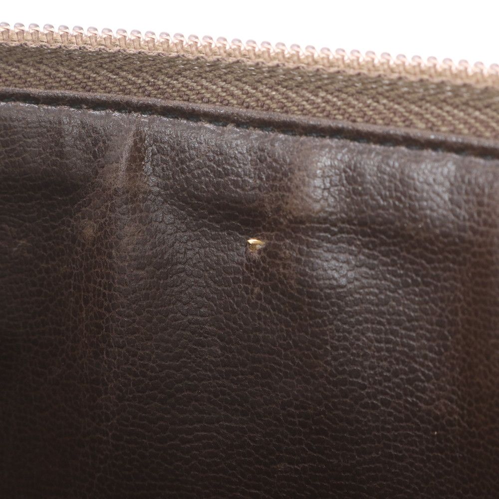 Gucci Sherry Line Leather Clutch Pouch Business Brown — view 8
