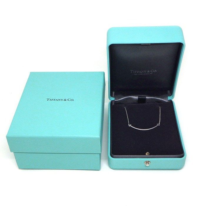 Tiffany & Co Necklace T Smile Small 18K White Gold — view 7