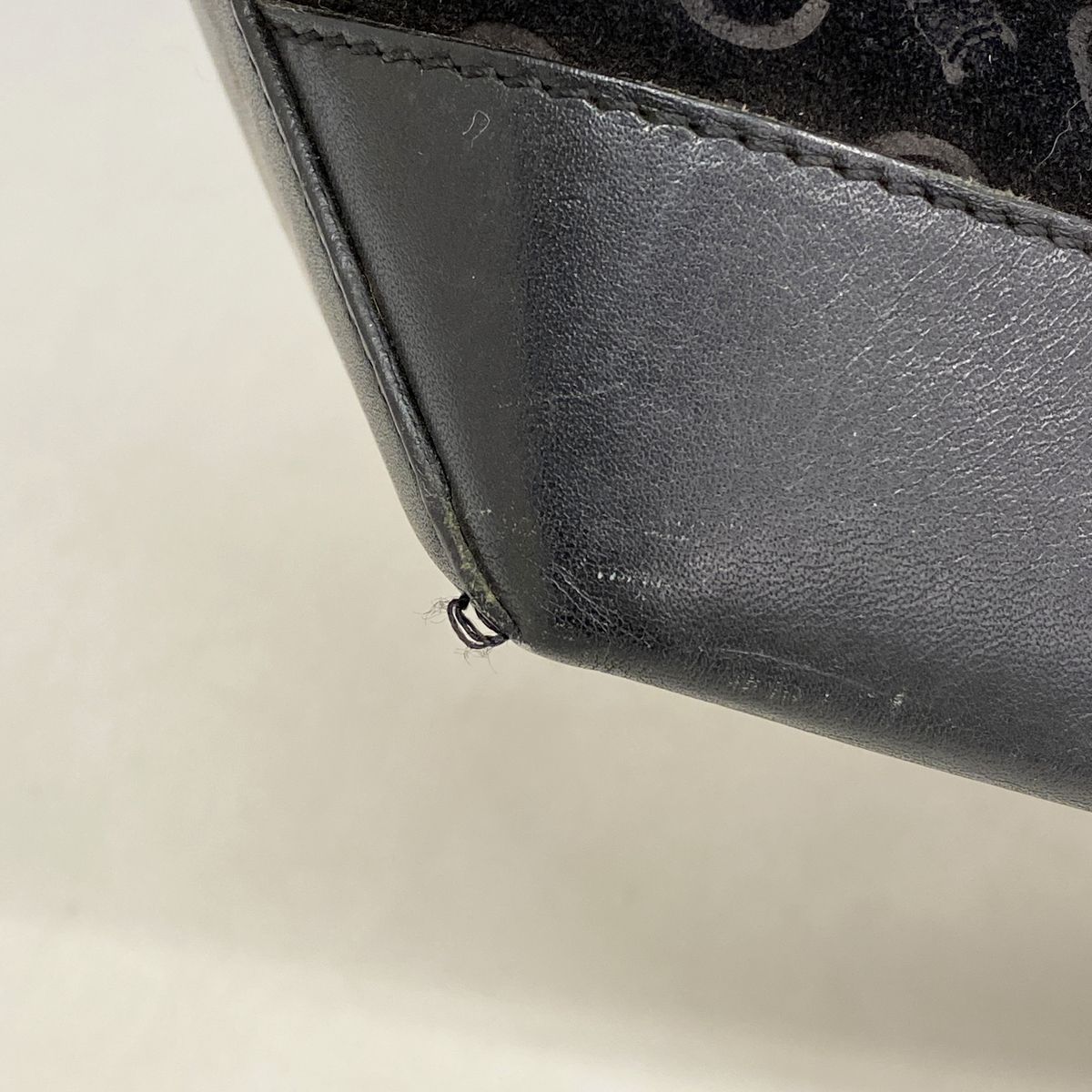 Celine Tote Bag C Macadam Suede Black Silver — view 8