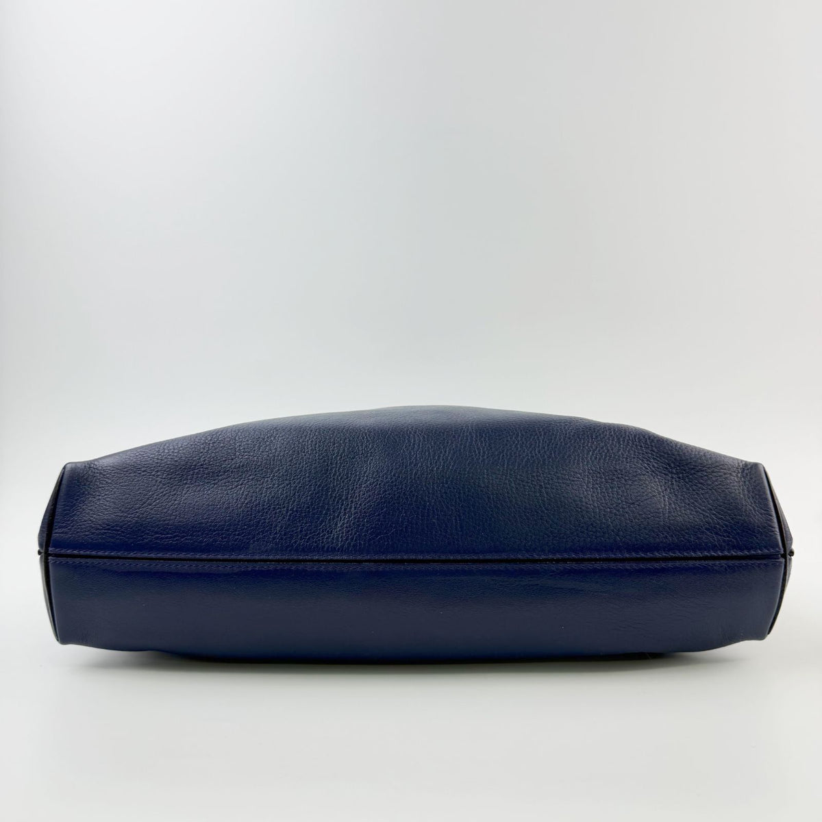 Loewe Anagram Embossed Ring Handle Hobo Shoulder Bag Leather Blue Vintage — view 8