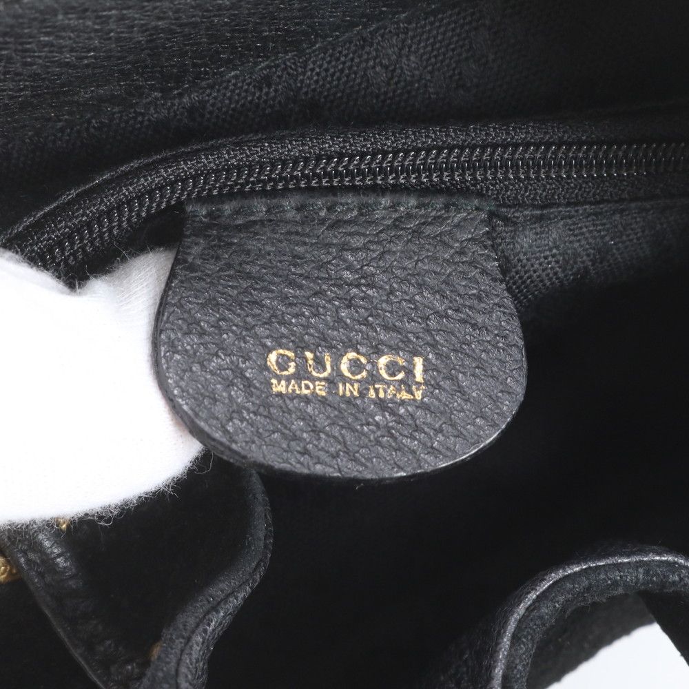 Gucci Bamboo Leather Backpack Black — view 8