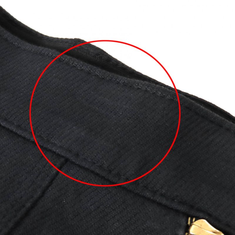 Gucci Cotton Tom Ford Period Logo Button Side Zip Denim Skirt Blackish 40 Made