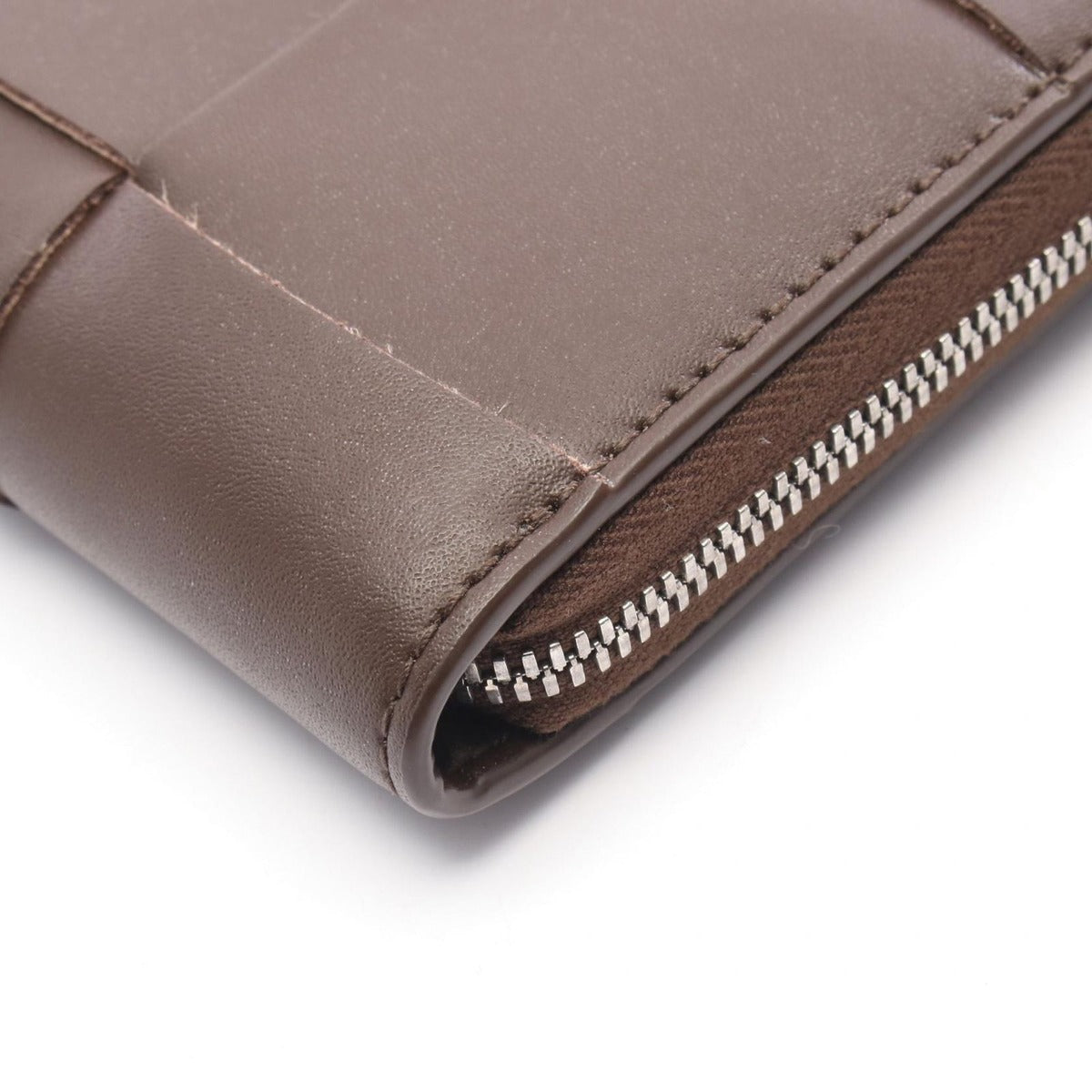Bottega Veneta Round Wallet Cassette Dark Brown Leather — view 6