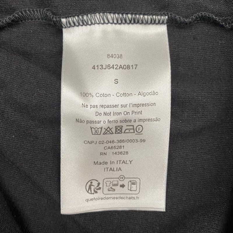 Christian Dior Long Sleeve T-Shirt Multi Logo Print 413j642a0817 Size S Cotton