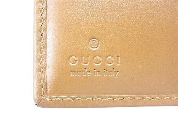 Gucci 035 2149 2238 GG Marmont Leather Bifold Wallet Women's Brown