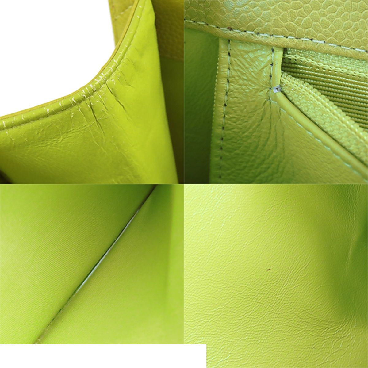 Chanel Big CC Logo Tote Bag Yellow Gold Caviar Leather Vintage — view 8