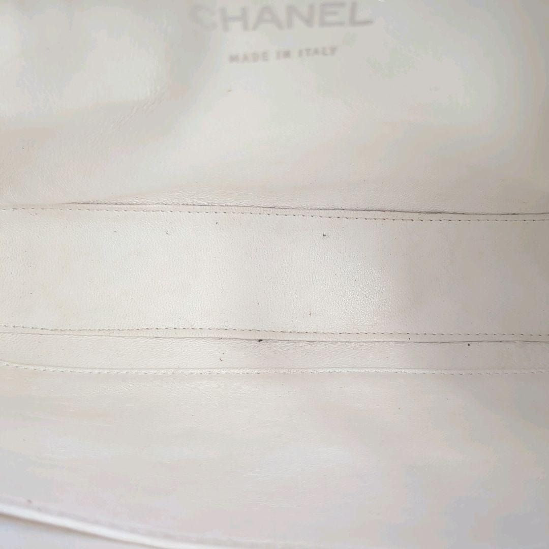 CHANEL CC Wild Stitch Vintage Quilted Bowler Hand Bag Tote Lambskin