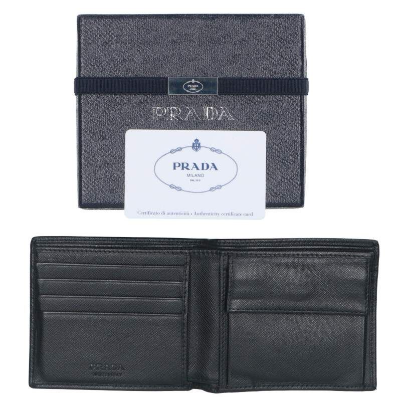 Prada 2mo738 Saffiano Leather Bifold Wallet For Men