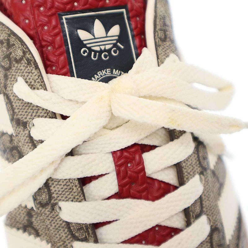 Gucci×adidas Gazelle Beige Tone Core White Ggmonogram Gazelle Sneakers Ie2262