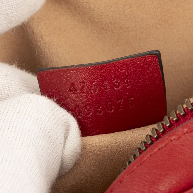 Gucci Marmont Belt Bag Red Calfskin Leather A