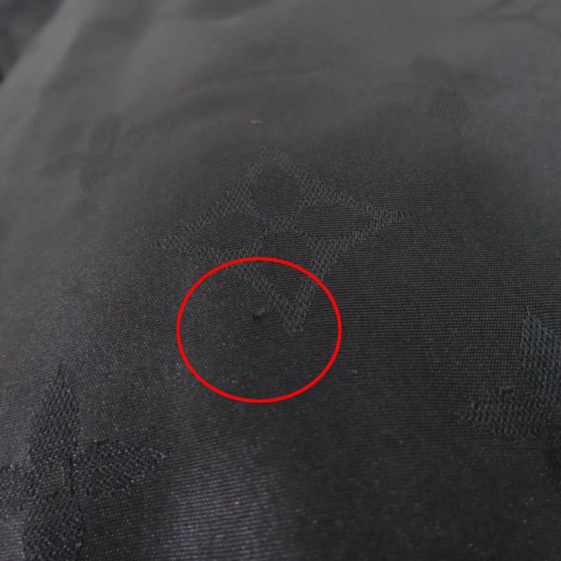 Louis Vuitton 22SS Silk Monogram Bishop Sleeve Bomber Jacket Black 36 Hanger