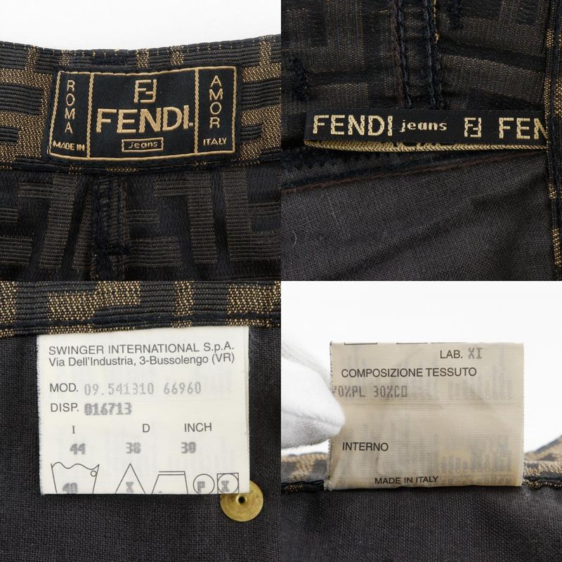 Fendi Tight Skirt Zucca Pattern 09.541310 66960 Polyester And Cotton Brown