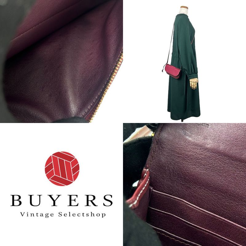 Loewe Shoulder Bag Wallet Long Wallet Gate Crossbody Anagram Leather Bordeaux