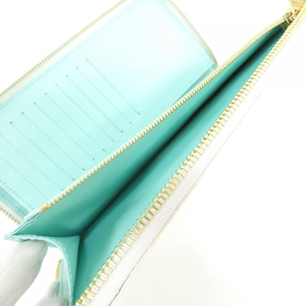Louis Vuitton Damier Heritage Zippy Wallet Vertical Blanc — view 5