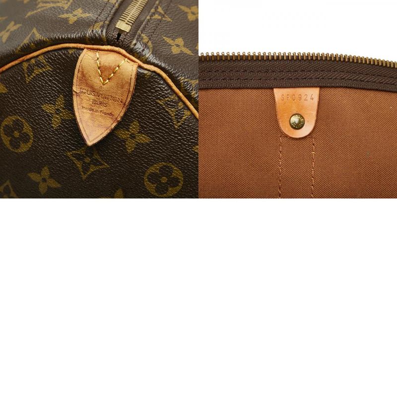 Louis Vuitton Monogram Keepall 55 Boston Bag Travel Bag M41424 Brown PVC