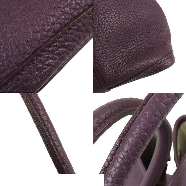 Hermes Garden Party PM Cassis Silver Fjord Handbag — view 8