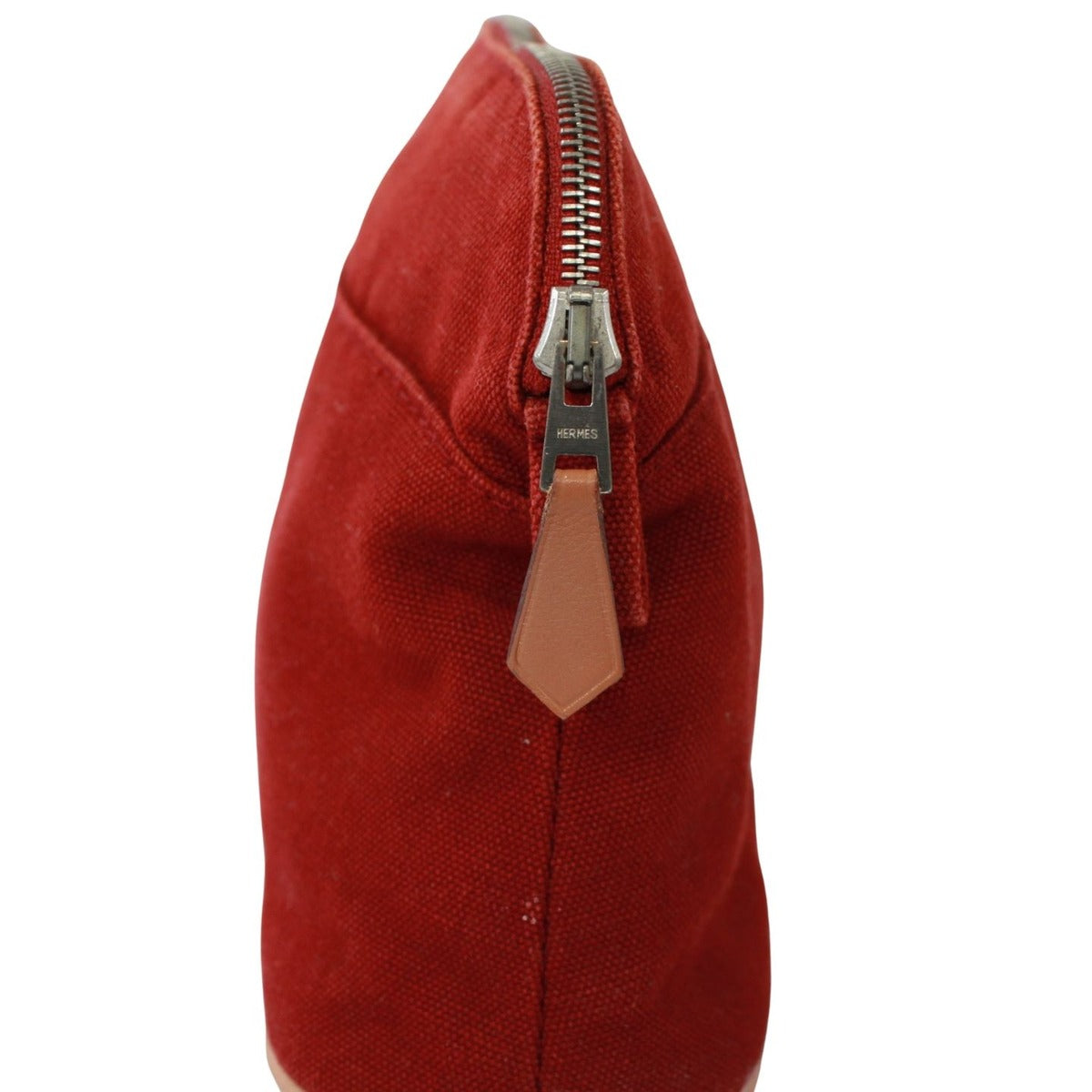 Hermes Bolide Pouch Mini Leather Canvas Red Silver — view 13