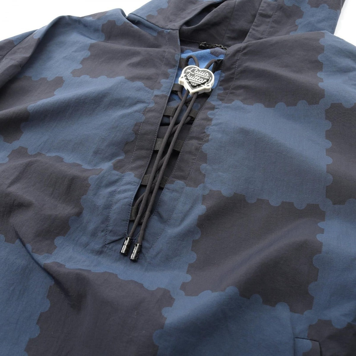 Louis Vuitton Jacket Giant Damieres Nylon Hoodie Navy Black — view 12