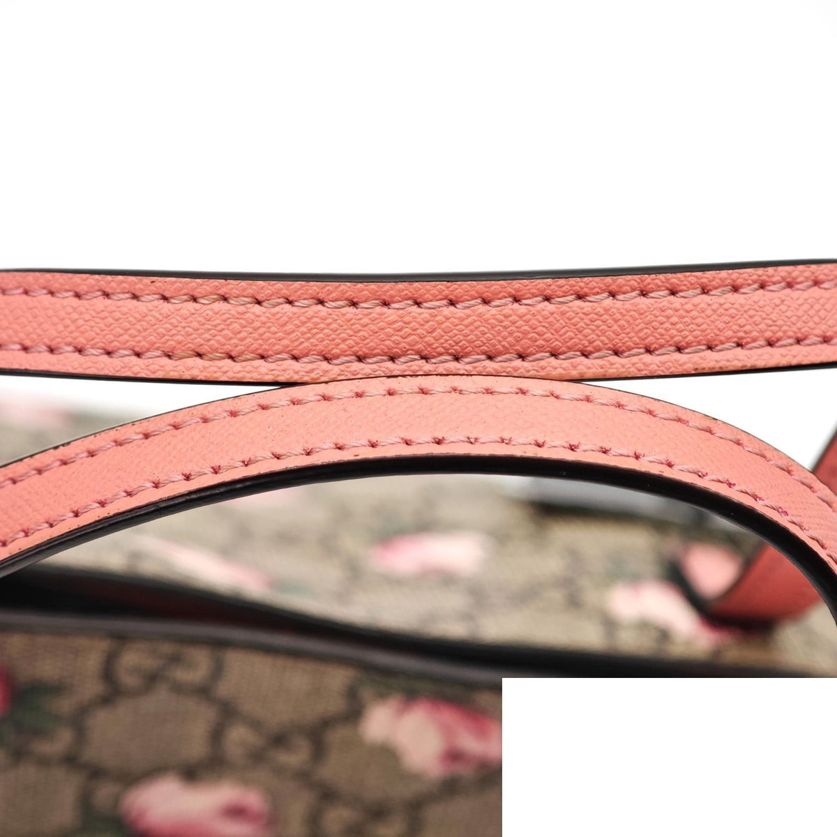 Gucci Flower Tote Bag Floral Pattern Rose Beige Pink — view 8