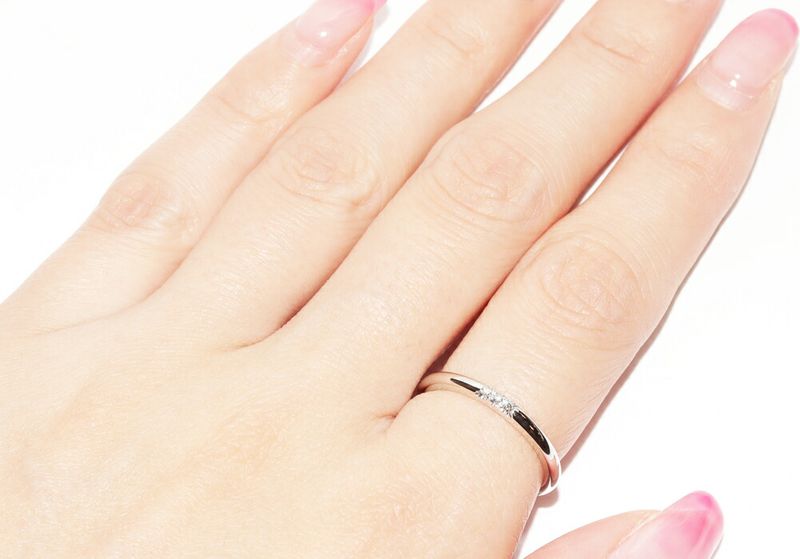 Tiffany & Co Ring Pt950 Diamond 3P (002ct) Forever Wedding Ring