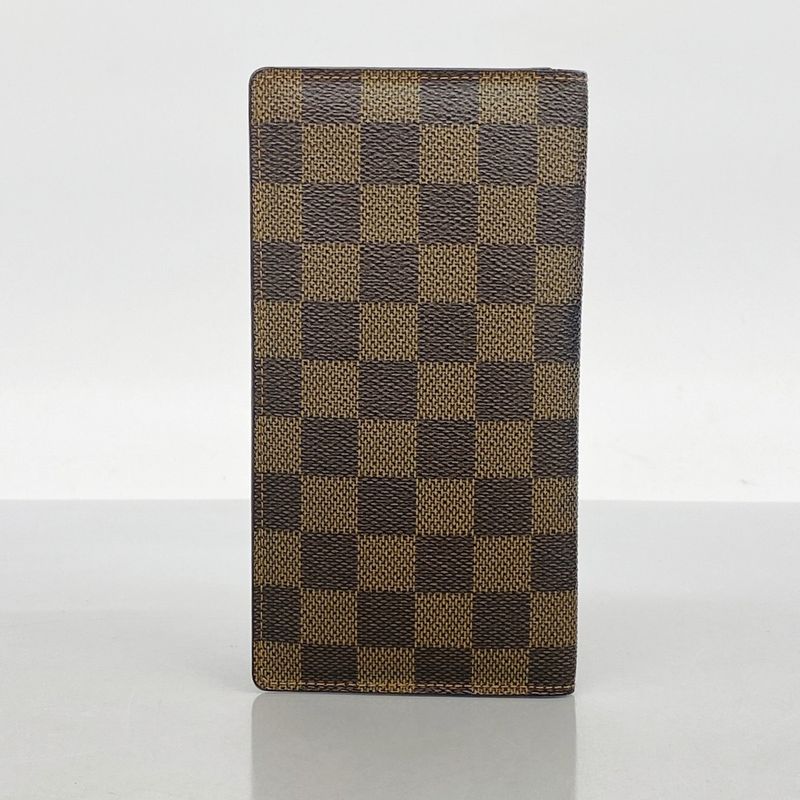Louis Vuitton Long Wallet Damier Porte Barre Carte Credit N61823 Ebène Men