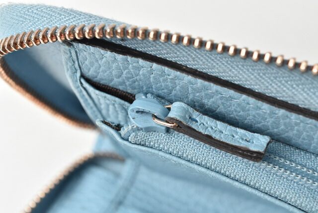 Gucci Wallet Preowned Gucci Foldable Wallet Gucci Swing Leather Light Blue