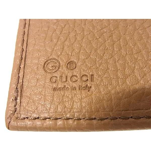 Gucci Soho Interlocking Leather Trifold Wallet Billfold Camel — view 7
