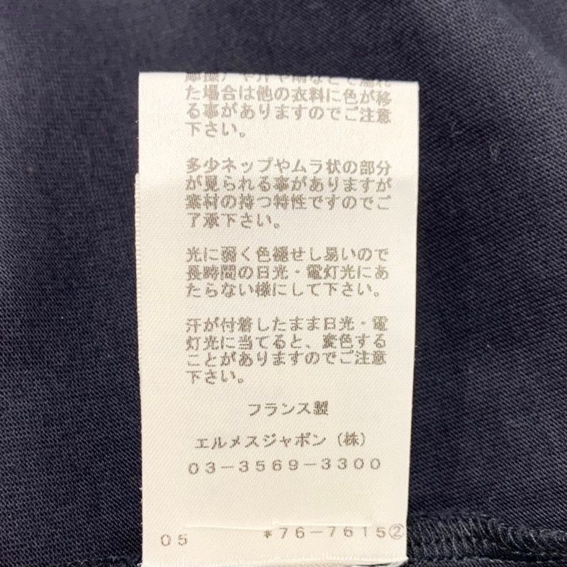 Hermes Top Cotton Black Embroidery T-Shirt