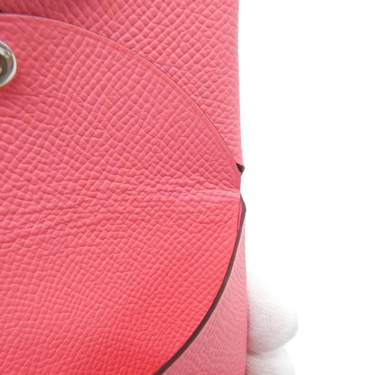Hermes Calvi Duo Coin Case Rose Azalee — view 4