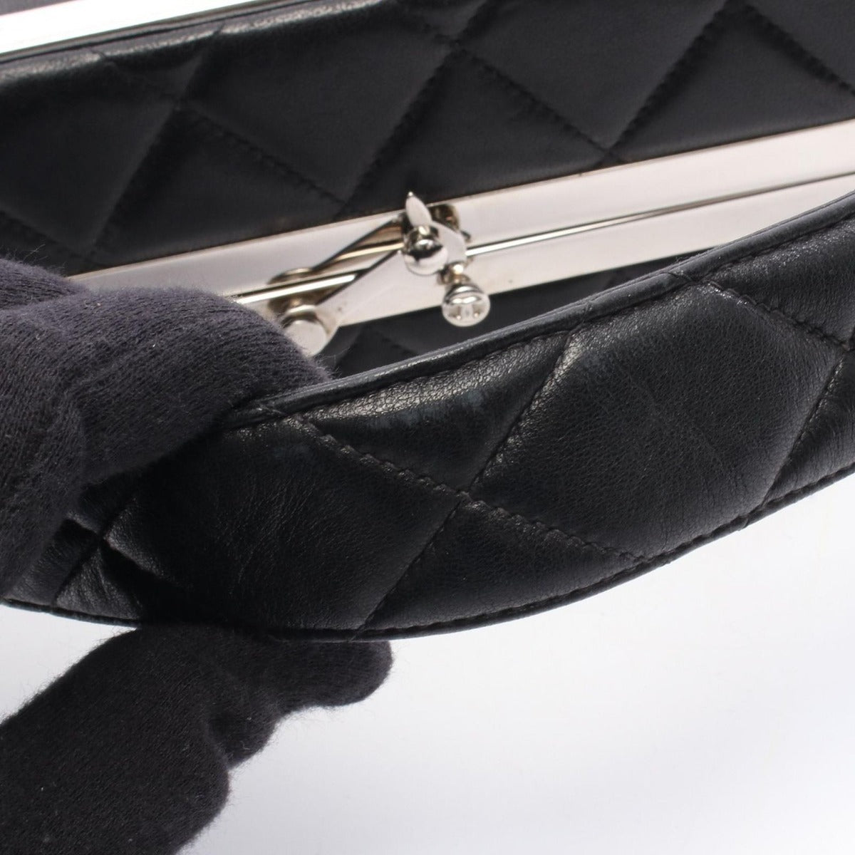 Chanel Handbag Quilted Black Lambskin — view 10