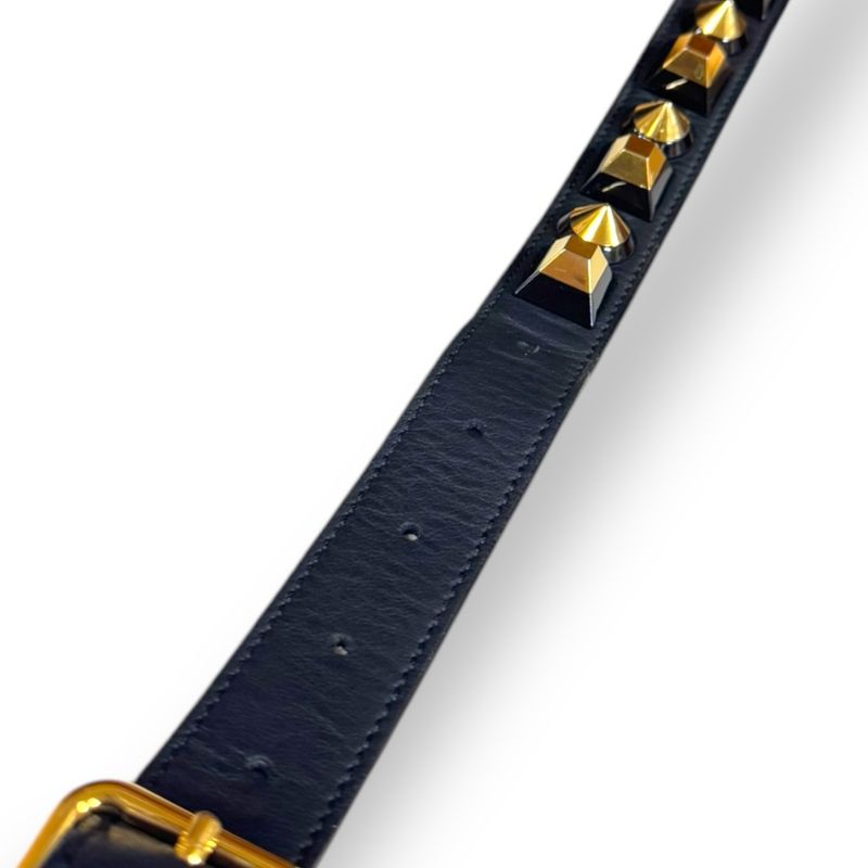 Fendi Bolsavit Dolce Studded Shoulder Bag Leather 8bt281 Black Women's Fendi