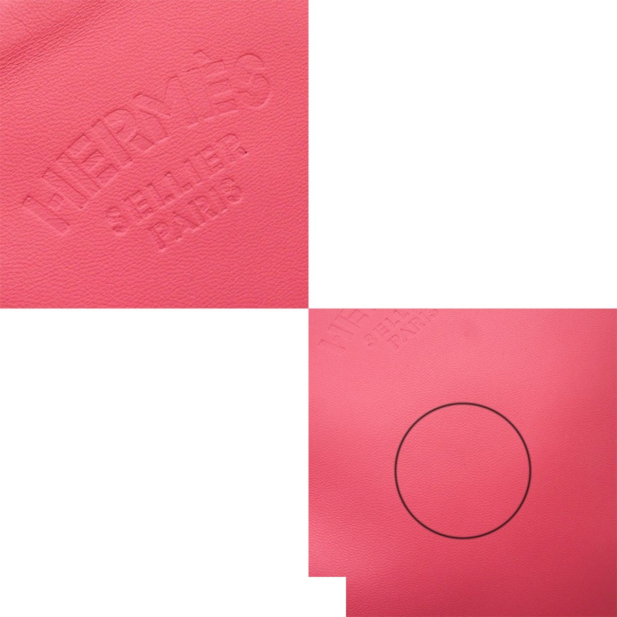 Hermes Sac Aline Mini Rose Azalea Silver Swift Shoulder Bag — view 8