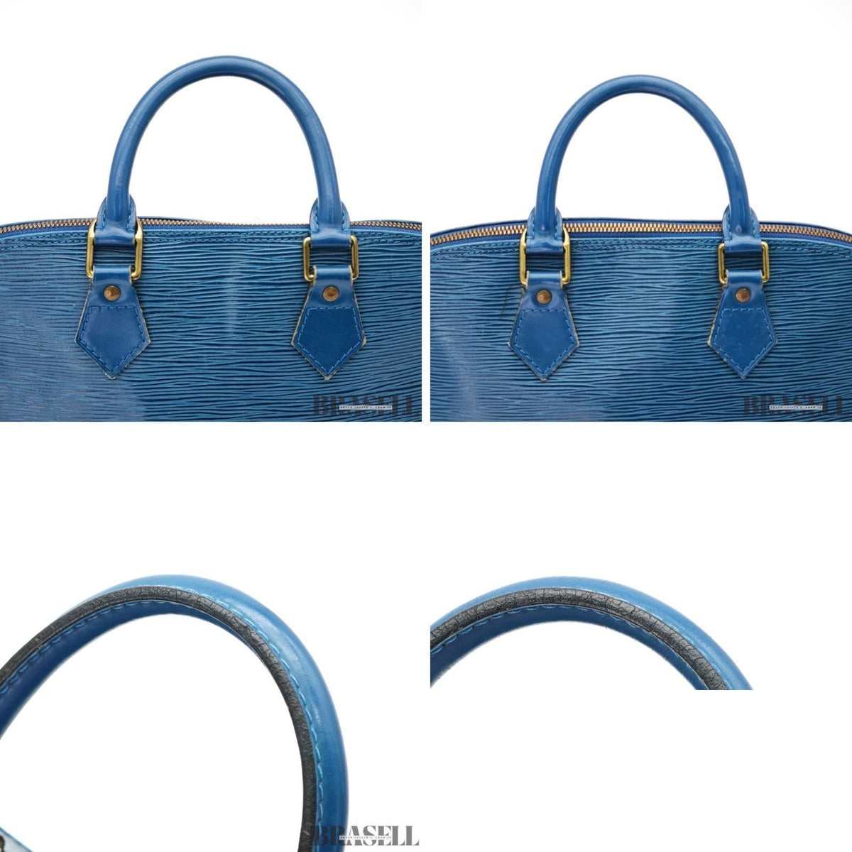 Louis Vuitton Epi Alma Bag Handbag Simple Toledo Blue — view 8