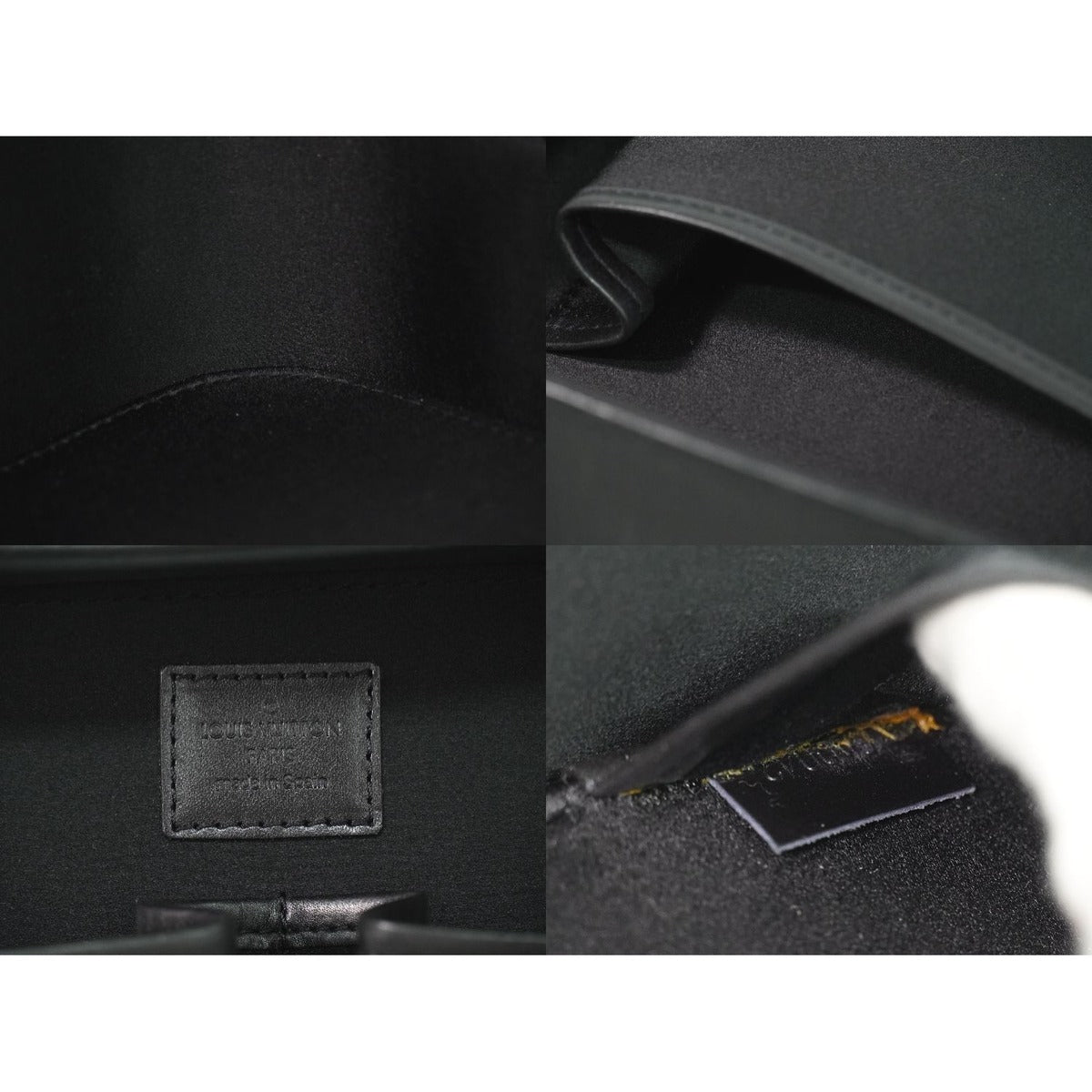 Louis Vuitton LV Valisette MM Monogram Glace Trunk Handbag Noir Black — view 9