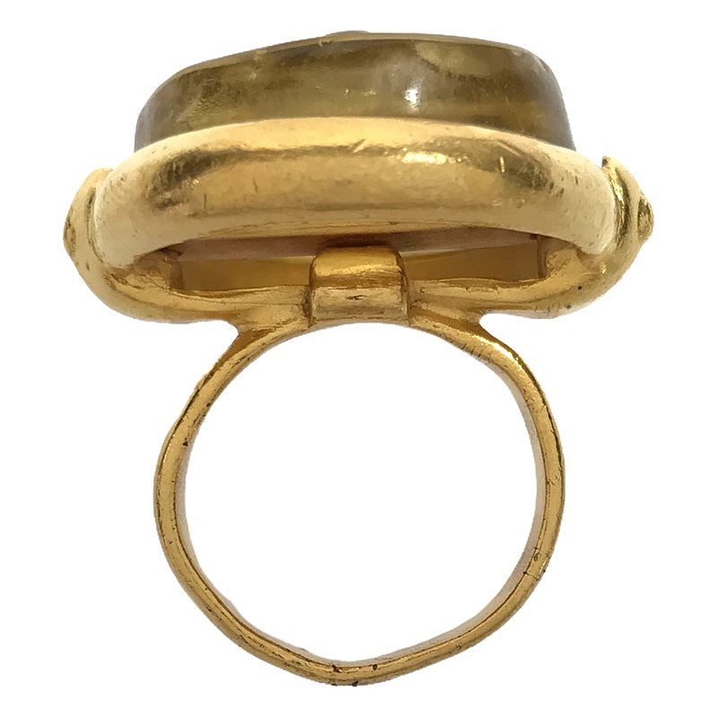 Chanel - Coco Mark Gold 99A Gripoa Candy Stone Ring - Gold - Women's