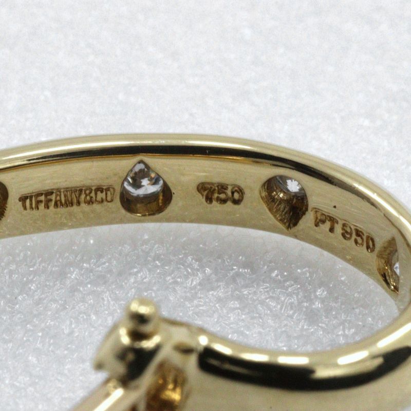 Tiffany & Co Dots Hoop 4P 18K Yellow Gold X Pt950 Platinum X Diamonds Ladies