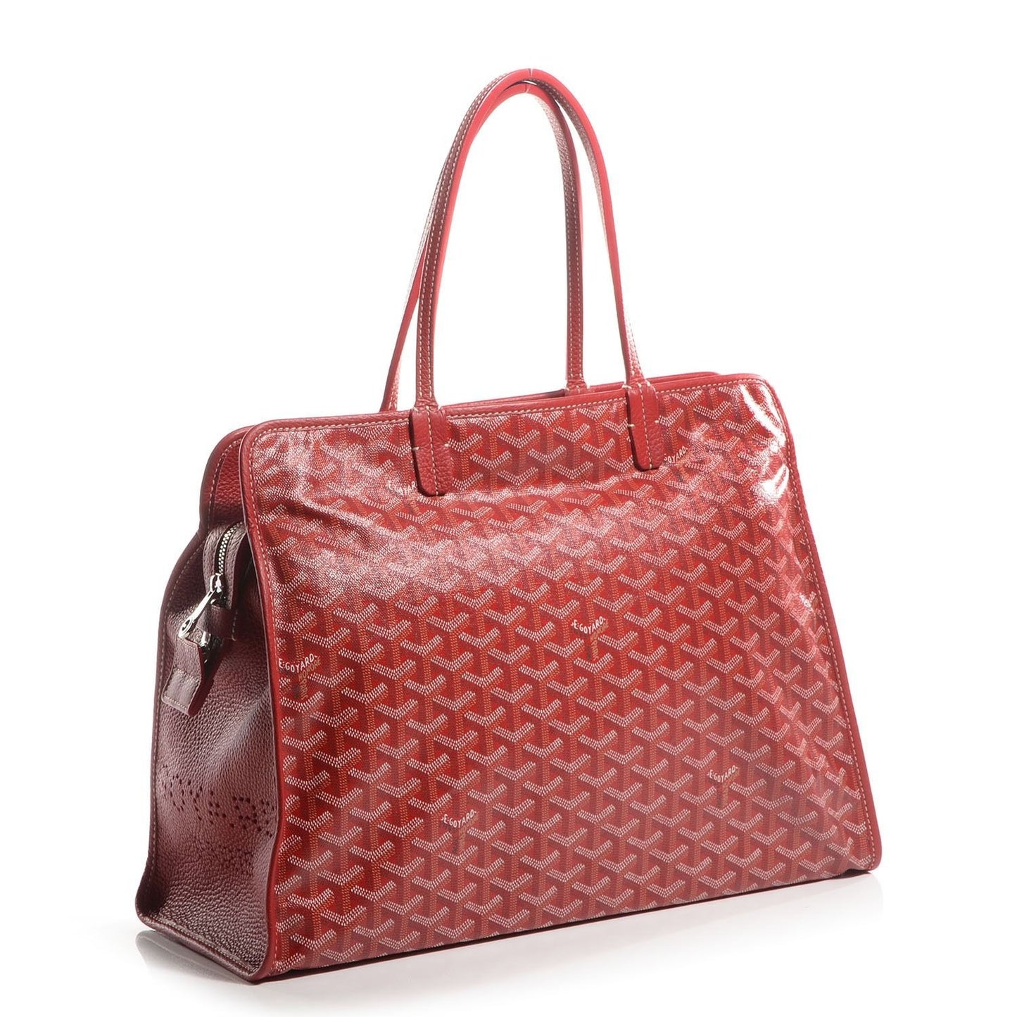 Goyard Goyardine Sac Chien Hardy PM Tote Bag Pet Carrier Purse & Pouch Red